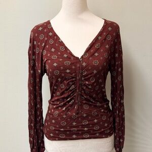 Buckle Black Boho Women's Top